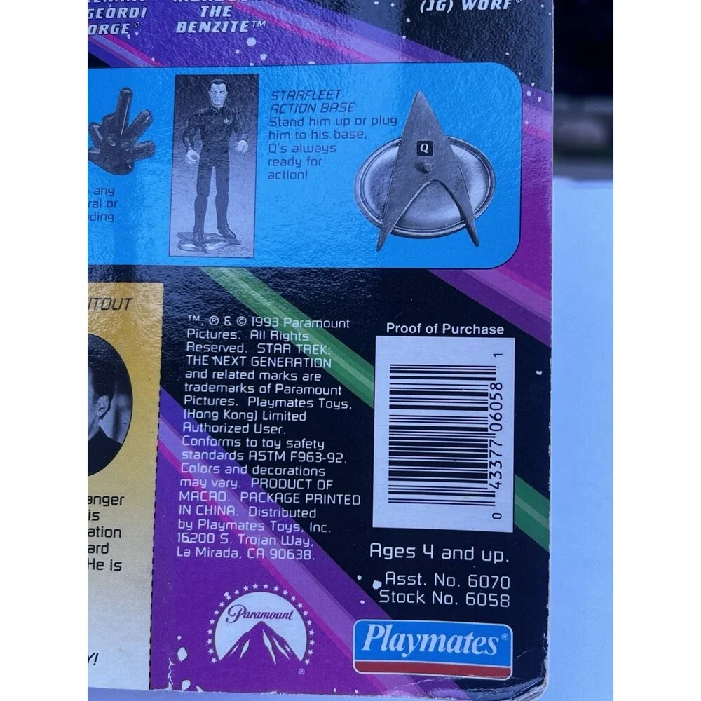 Playmates Star Trek The Next Generation Captain Jean-Luc Picard Action Figure